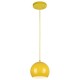 Westinghouse 6101900 Casual One-Light Adjustable Mini Pendant with Metal Shade, Yellow Finish by Westinghouse